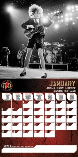 AC/DC Official 2025 Calendar