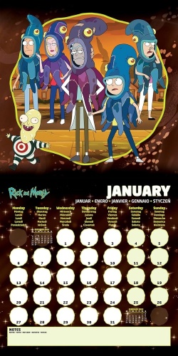 Rick & Morty 2025 Wall Calendar