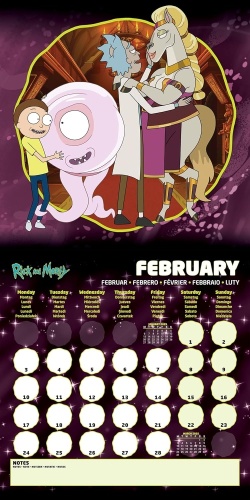 Rick & Morty 2025 Wall Calendar