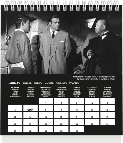 James Bond 007 Official 2025 Desk Calendar