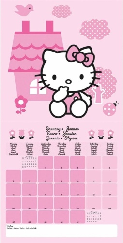 Hello Kitty 2025 Wall Calendar Officially Licensed