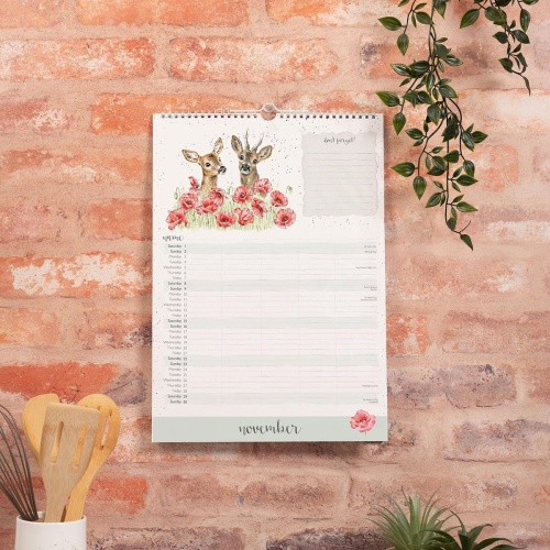 Wrendale Designs The Country Set Family Organiser Calendar 2025