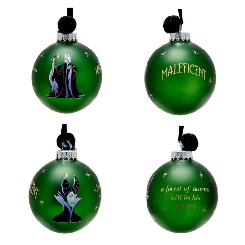 Disney Set Of 7 Christmas Tree Baubles Icons & Villains