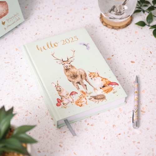 Wrendale Designs A5 Hardback 2025 Desk Diary  - Day per Page