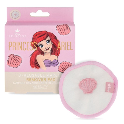 Disney Pure Princess Ariel Cleansing Pads Reusable Make-Up Remover Pads (3-Pack)