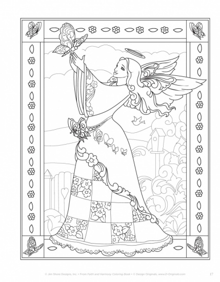 Jim Shore Faith and Harmony Colouring Book Angels, Animals, and Biblical Scenes