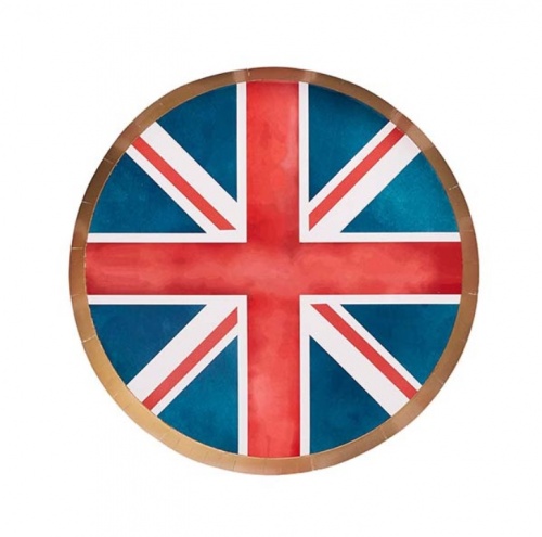 Union Jack Paper Plates 8 Pack