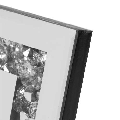 Mirror and Crystal 4'' x 6'' Picture Photo Frame Crushed Crystal Frame