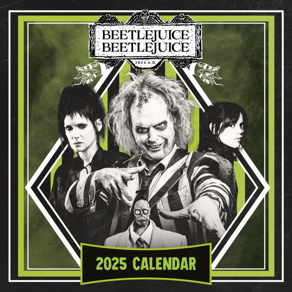 Beetlejuice 2 Movie 2025 Square Wall Calendar Officially Licensed