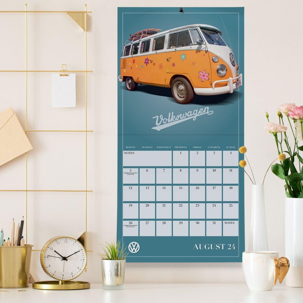 VW Camper Vans 2024 Wall Calendar threelittlebears.co.uk