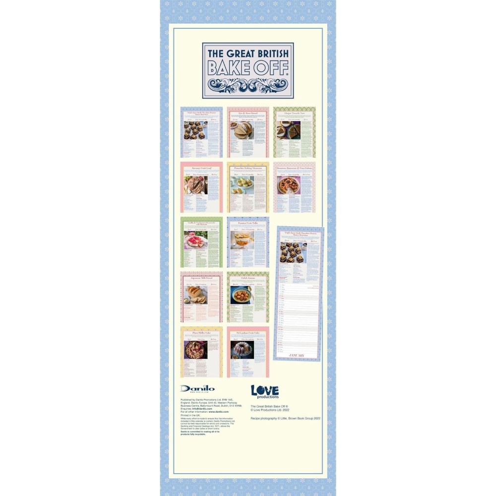 Great British Bake Off 2024 Slim Wall Calendar threelittlebears.co.uk