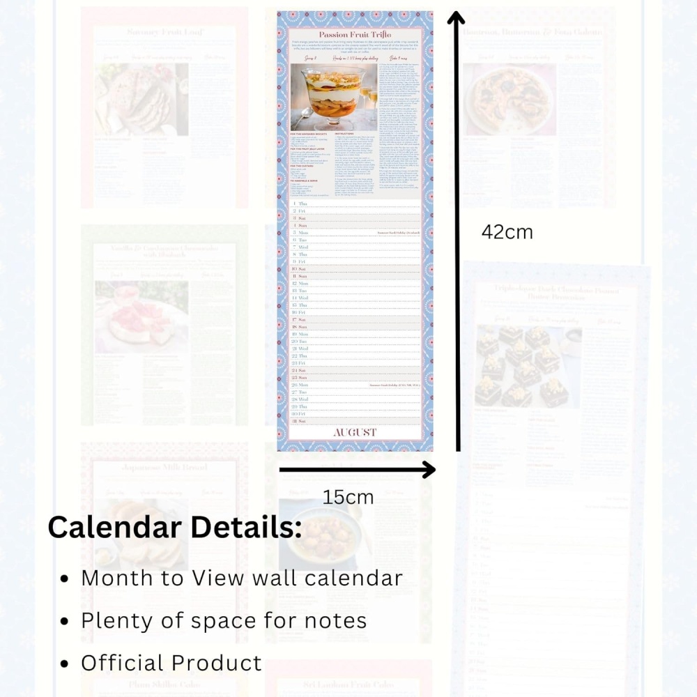 Great British Bake Off 2024 Slim Wall Calendar threelittlebears.co.uk