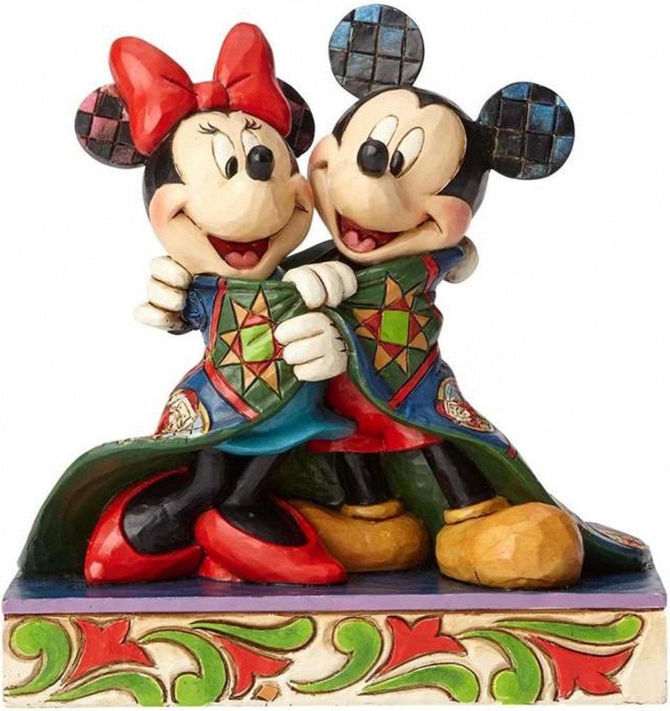 Disney Traditions Mickey and Minnie Mouse in Blanket Figurine