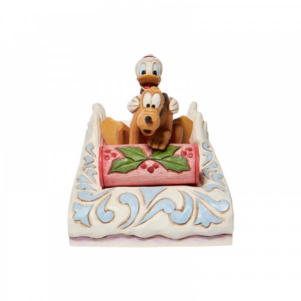 Disney Traditions A Friendly Race - Donald & Pluto Sledding Figurine