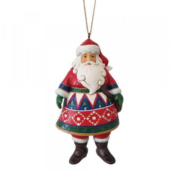 Jim Shore Heartwood Creek Lapland Santa Hanging Ornament ...