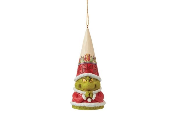 Jim Shore Grinch Gnome with Hands Clenched Hanging Ornament