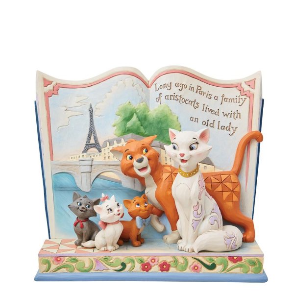 Disney Traditions Aristocats Storybook Long Ago in Paris Figurine