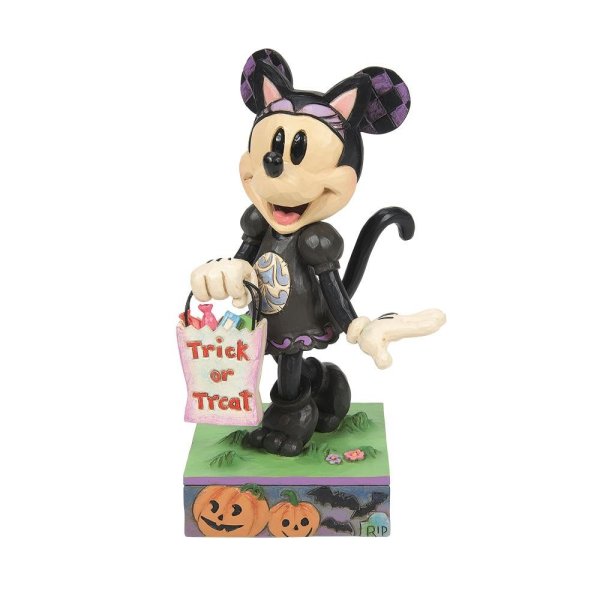 Disney Traditions Minnie Mouse Cat Costume Trick or Treat Figurine