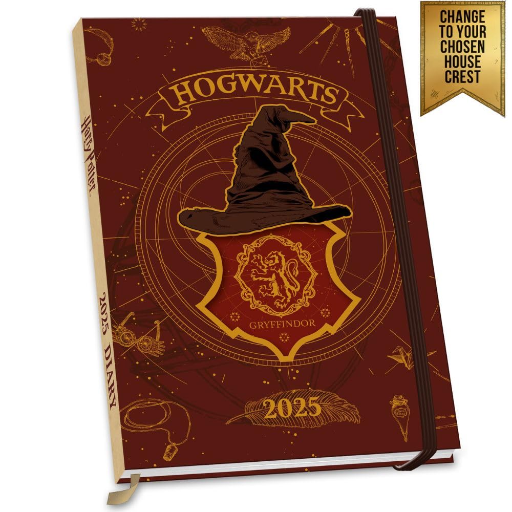 Harry Potter House Crest Week to View 2025 A5 Diary