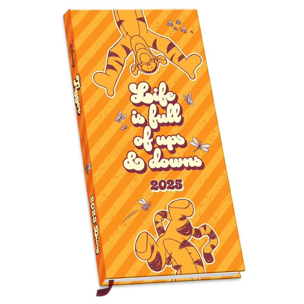 Disney Tigger Slim Line 2025 Diary Week to View Winnie The Pooh