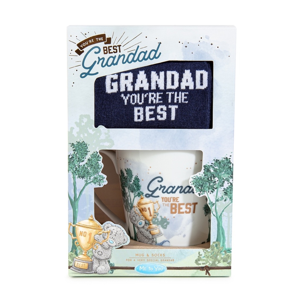 Me to You Grandad You're The Best Mug and Socks Gift Set