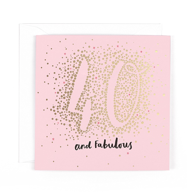 40th Birthday Card - 40 and Fabulous Greetings Card - threelittlebears ...