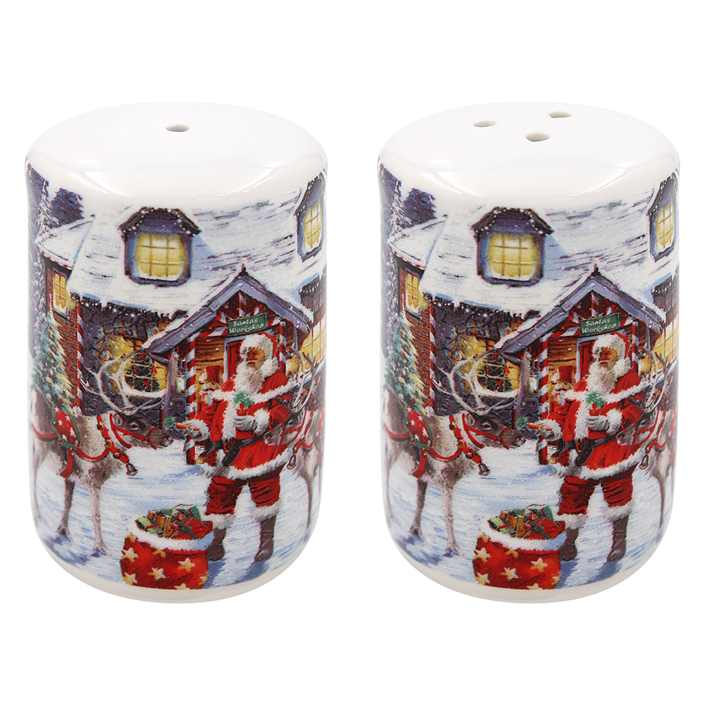 Santa and Christmas Tree Salt and Pepper Set