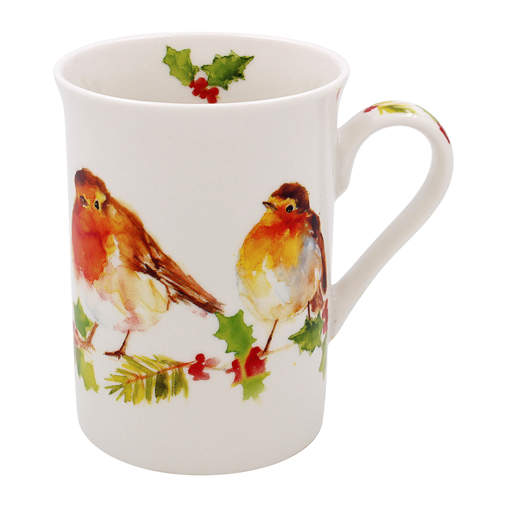 Winter Robins Mug Gift Boxed