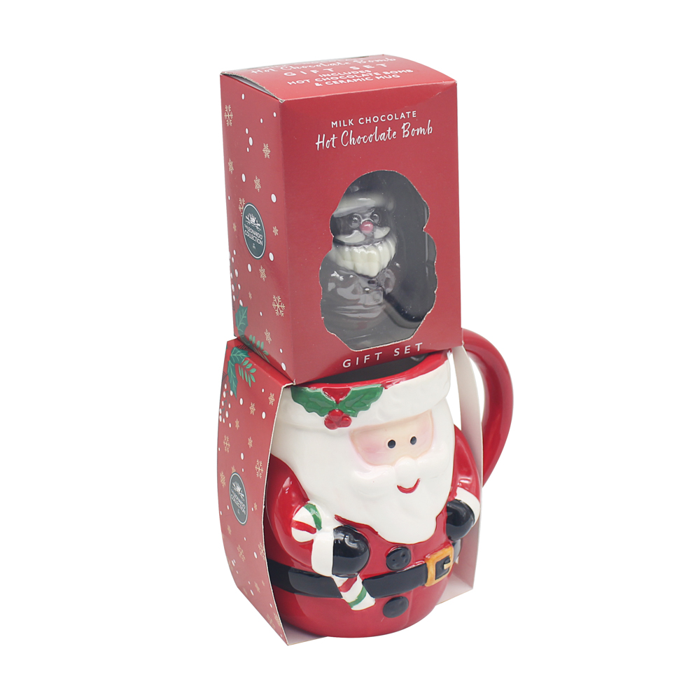 Christmas Santa Mug with Hot Chocolate Bomb Gift Set