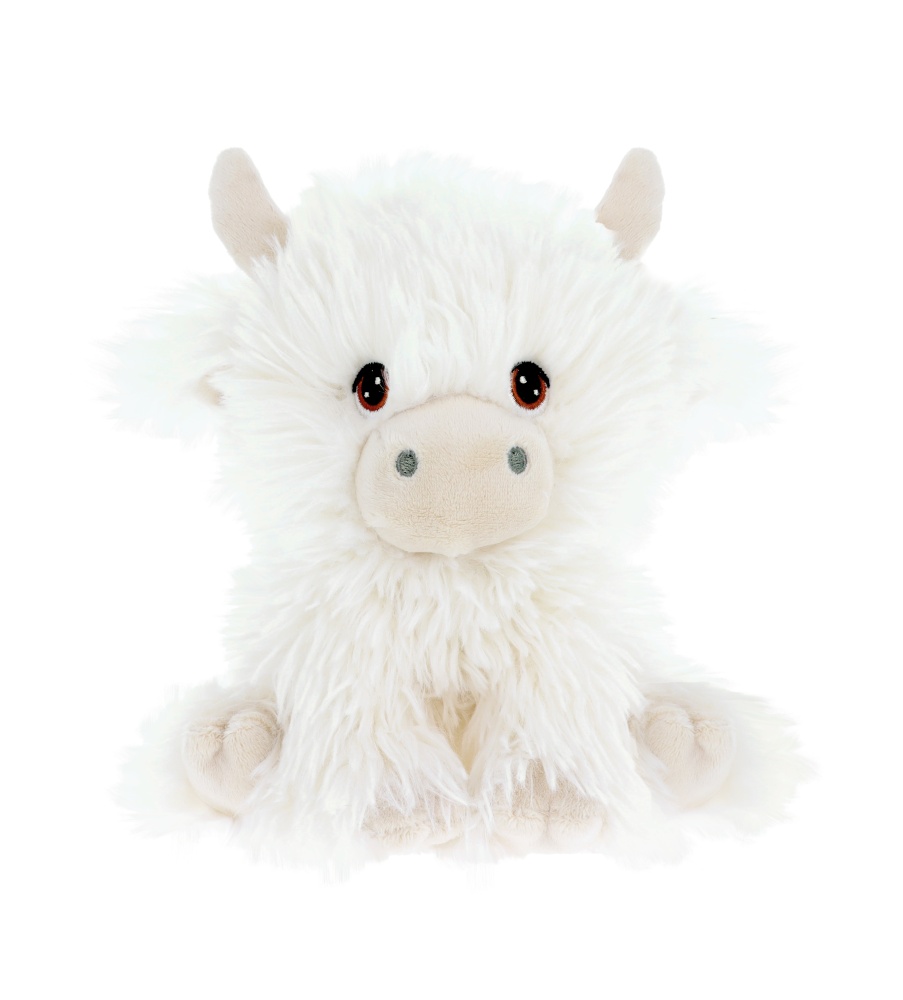 Keel Toys Keeleco 18cm Eco-Friendly Cream Shaggy Cow Soft Toy Plush