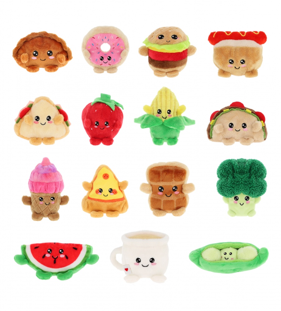 Keel Toys 8cm Food Bobballs Plush Beanie Random Design Sent