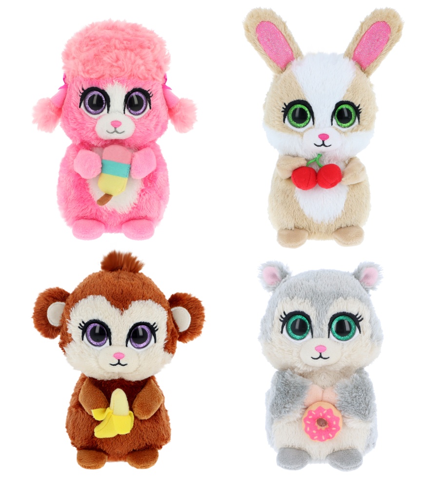 Keel Toys 14cm Motsu Charms Beanie Plush Monkey Cat Bunny Dog Random Design Sent