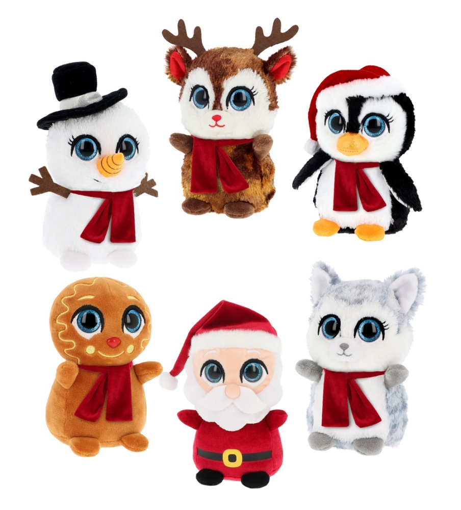 Keel Toys Christmas Motsu 10cm Plush Soft Toys Santa Reindeer Snowman Gingerbread Man Husky Penguin