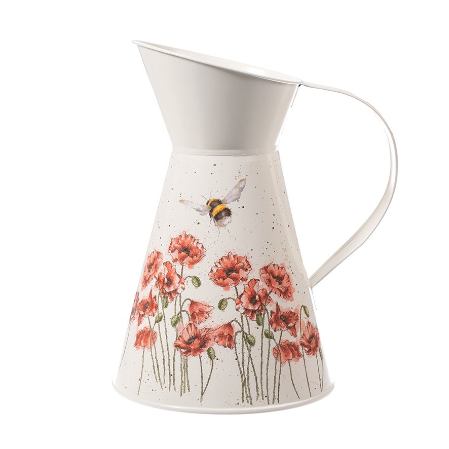 Wrendale Designs Flight of the Bumblebee Poppies Flower Jug