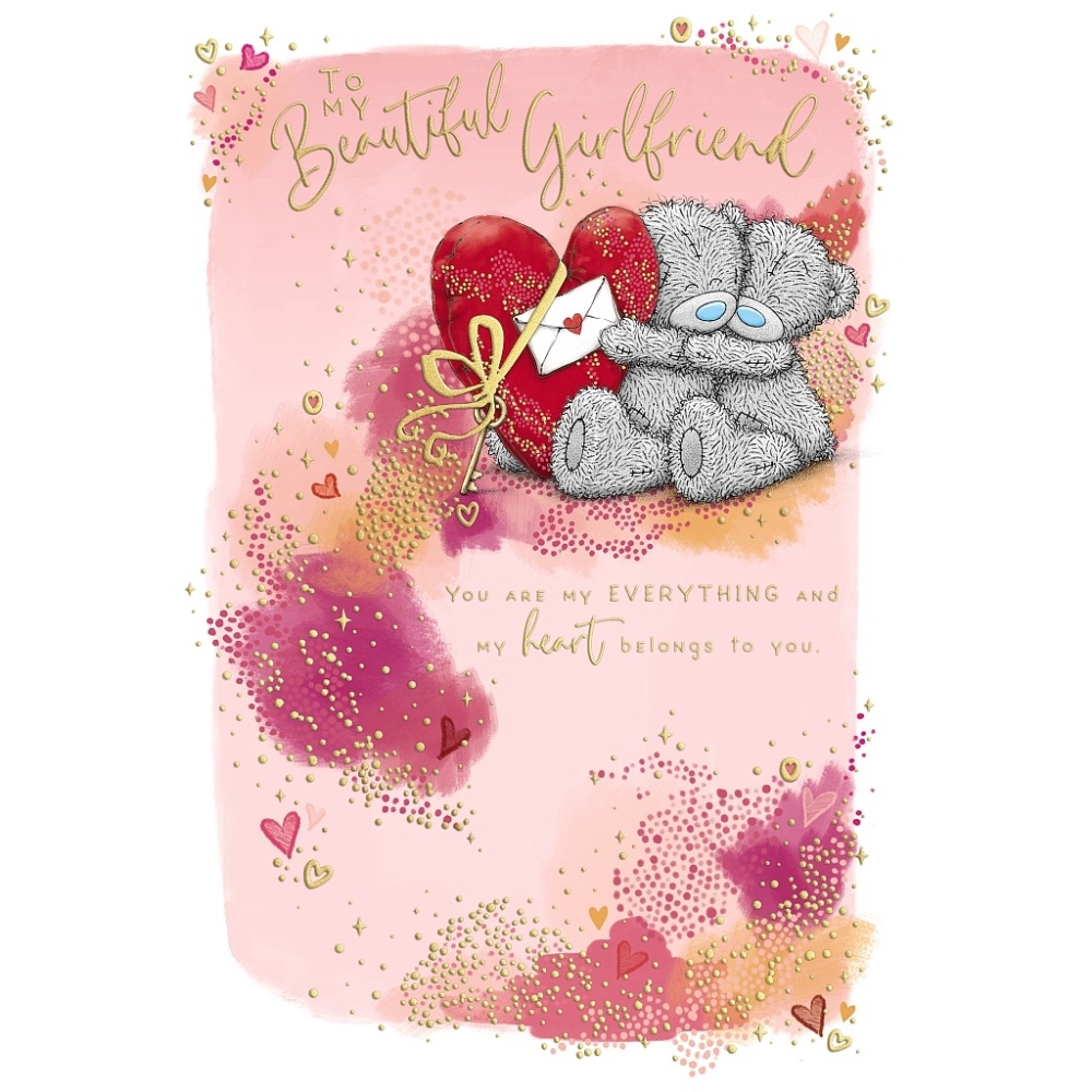 Me to You Tatty Teddy Beautiful Girlfriend Valentines Day Card