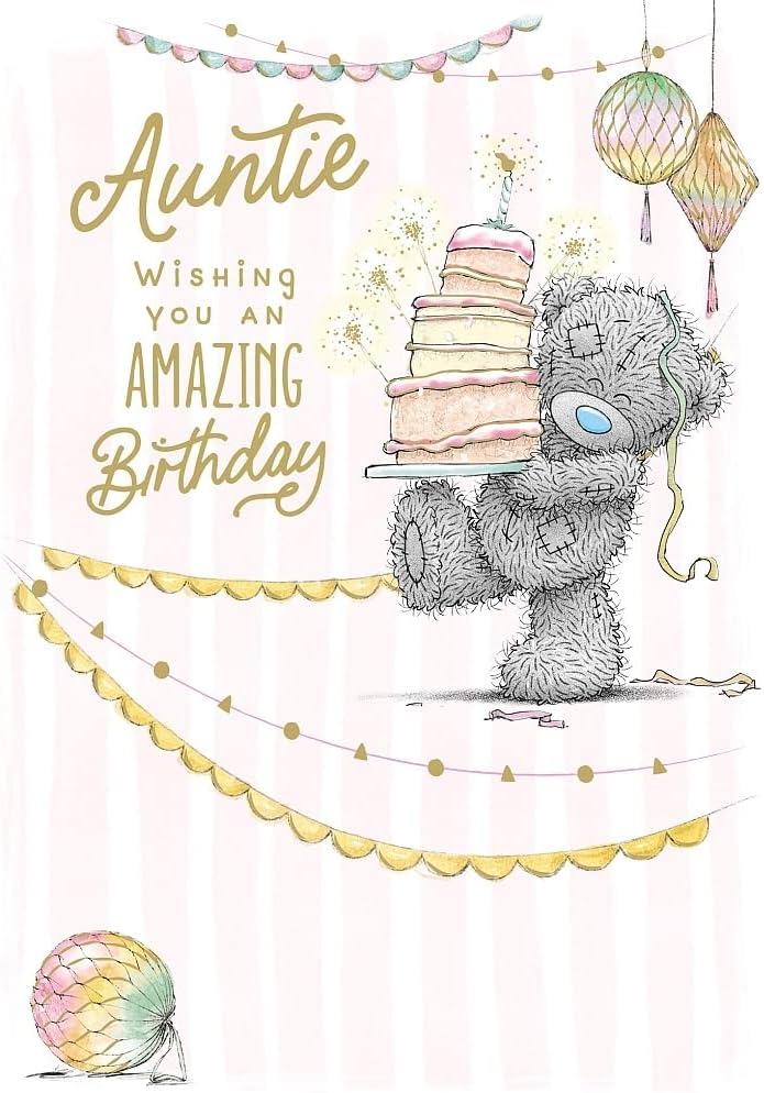Me To You Auntie Wishing You An Amazing Birthday Tatty Teddy Birthday Card