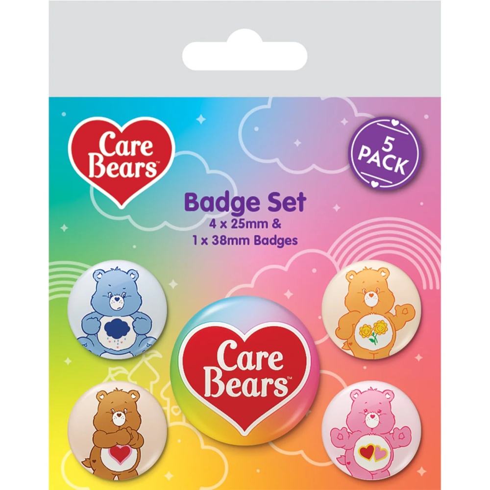 Care Bears Button Badge Set of 5 badges Design 3