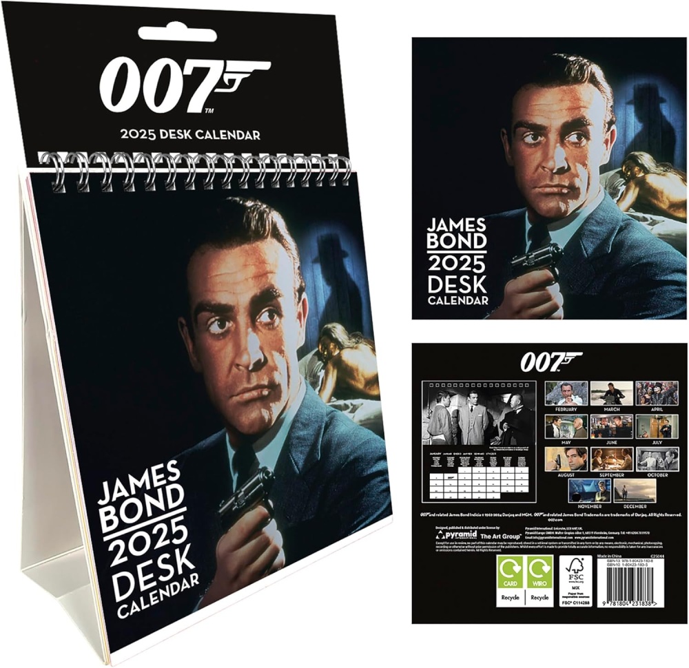 James Bond 007 Official 2025 Desk Calendar