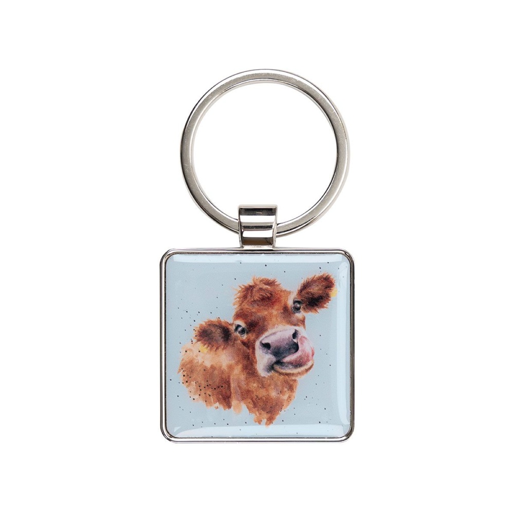 Wrendale Designs Moo Cow Metal Keyring