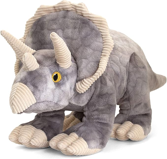 Keel Toys Keeleco Dinosaurs 38cm Triceratops Cuddly Toy Plush