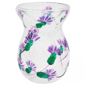 Thistle Hand Painted Oil Burner Wax Melt Warmer Tealight Candle Holder