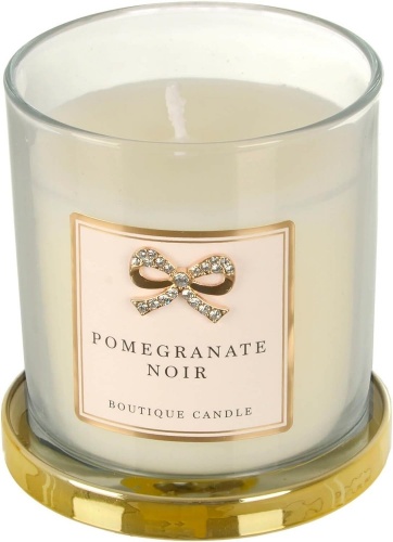 Pomegranate Noir Boutique Jar Candle with Bow Embellishment