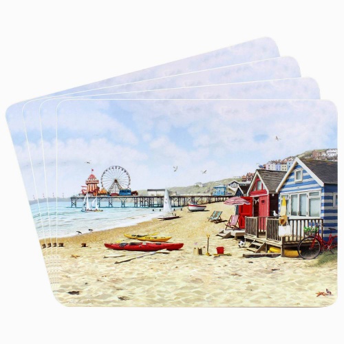 Sandy Bay Seaside Nautical Set Of 4 Placemats Dining Table Place Mats