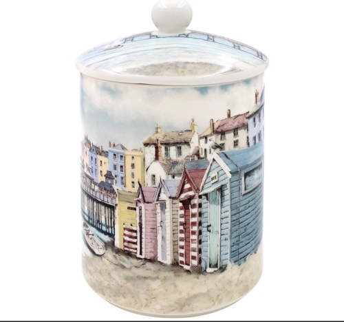 Sandy Bay Beach Seaside Ceramic Canister