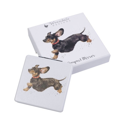 Wrendale Designs Dachshund That Friday Feeling Compact Mirror Gift Boxed