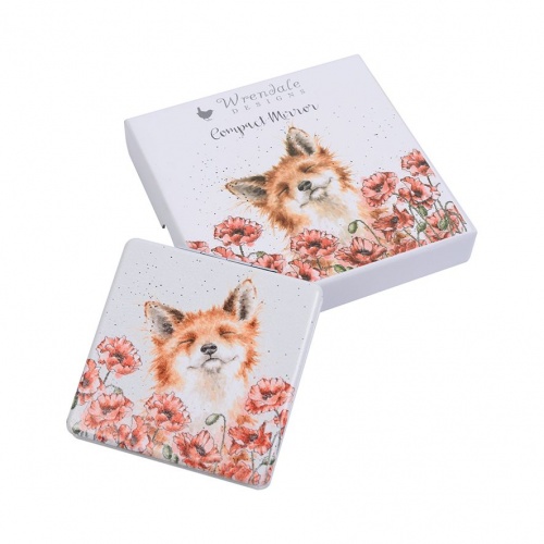 Wrendale Designs Fox Poppy Fields Compact Mirror Gift Boxed