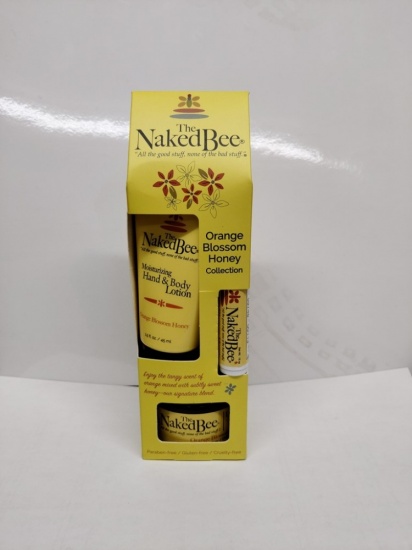 The Naked Bee - Orange Blossom Honey Gift Collection - Body Butter, Lotion Lip Balm