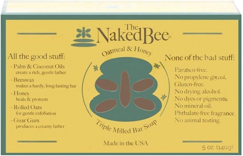 The Naked Bee Orange Blossom Honey Oatmeal & Honey Triple Milled Soap 140g