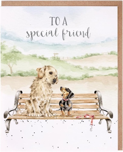 Wrendale Designs 'To a Special Friend' Daschund Greetings card