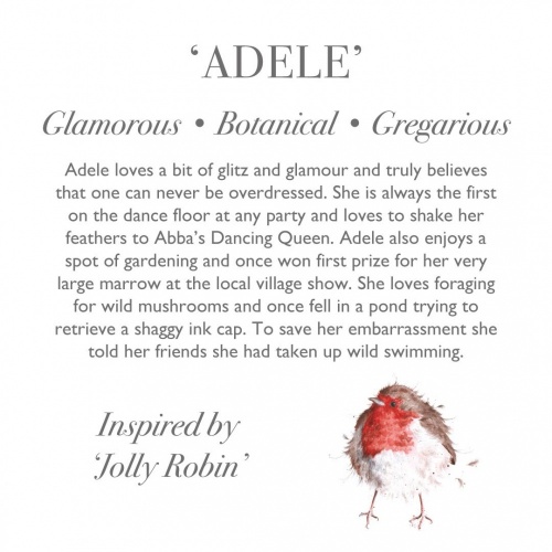 Wrendale Designs Adele the Robin Soft Toy Bird